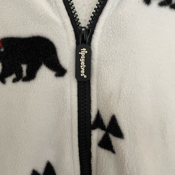 Tipsy Elves Black Bear Holiday Onesie 3X Bear Hood Pockets Excellent Condition - Picture 5 of 16